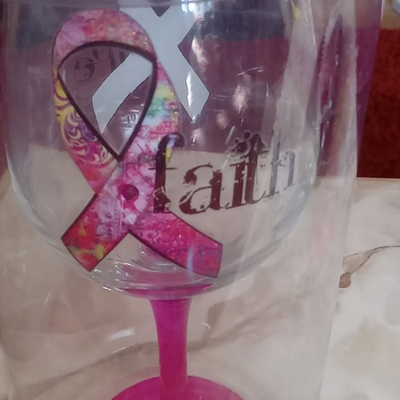 Breast Cancer Awareness Wine Glass - Picture 5 of 6
